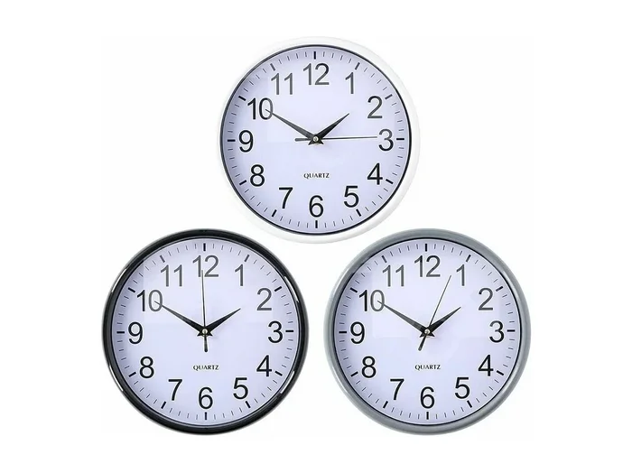 Reloj De Pared 2ø5×3 Cm 3 Colores Surtidos