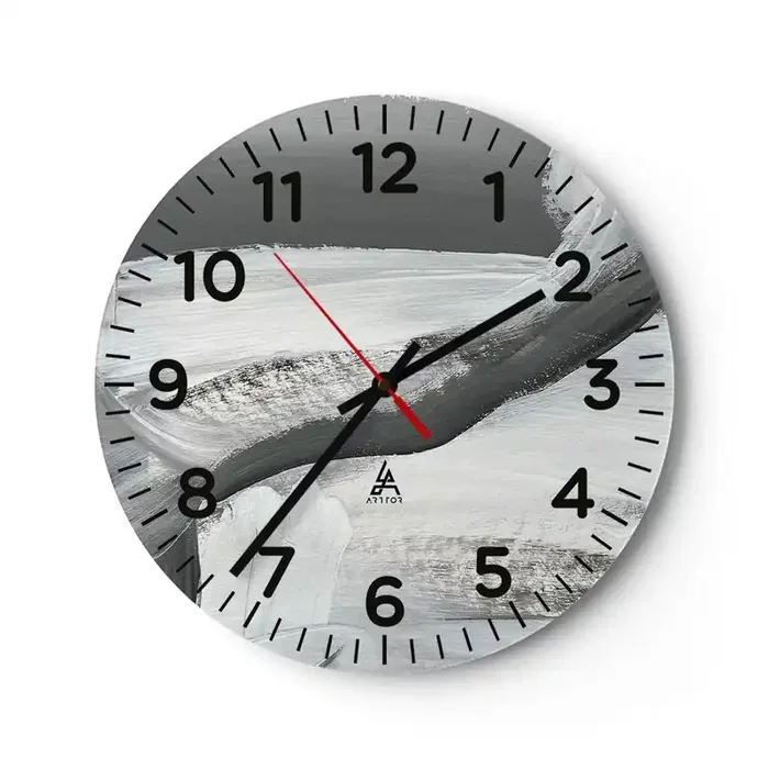 Reloj de pared – Reloj de vidrio – Con movimientos decididos – 40×40 cm