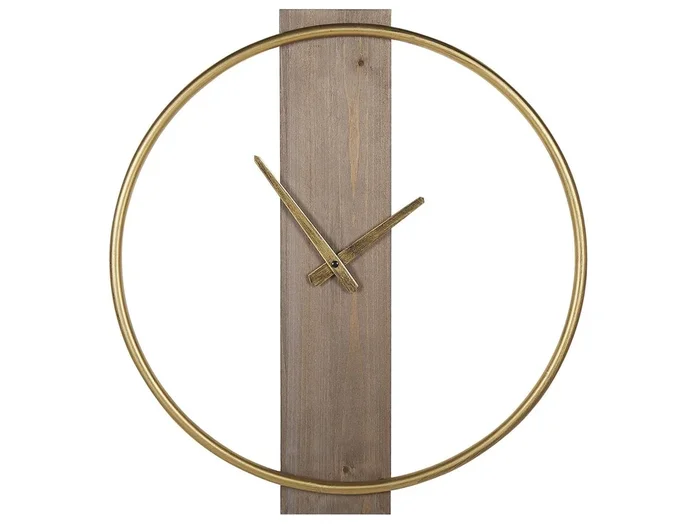 Reloj de pared CASITAS 47 cm Madera de abeto Dorado