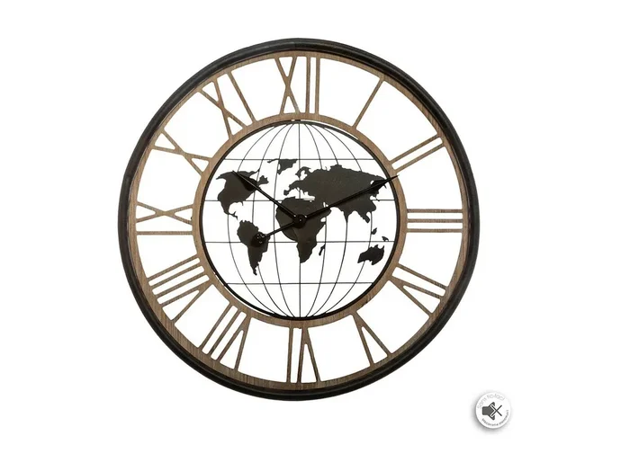 Reloj de Pared para Salón Alessio, Moderno, Negro, 67 cm