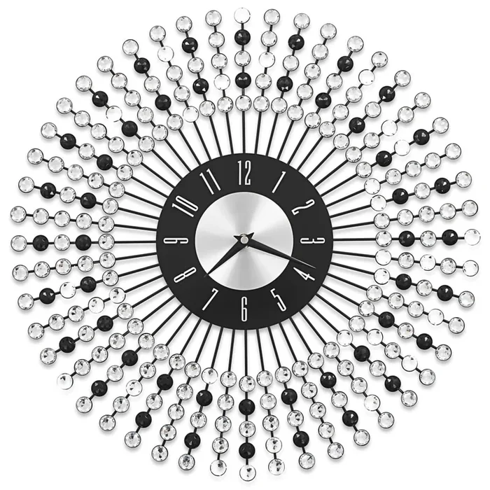 Reloj decorativo de pared metal negro Ø43cm