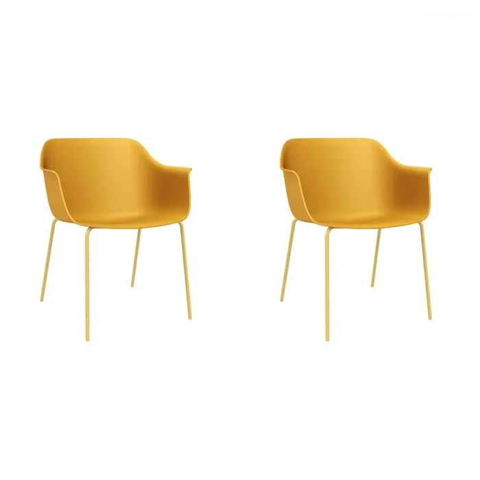 Resol shape set 2 silla con brazos 4 patas interior toscano
