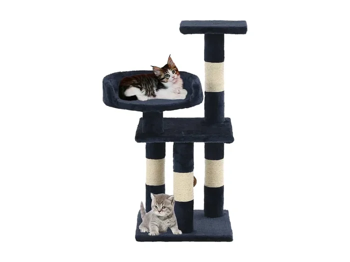 Sebastiano Rascador para gatos con poste de sisal 65 cm azul