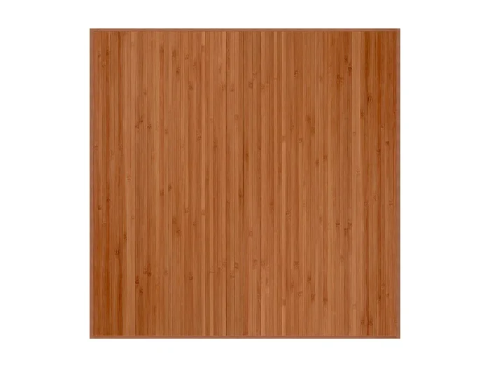Senad Alfombra cuadrada bambú marrón 100×100 cm