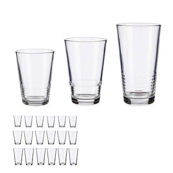 Set 18 vasos lineas colección VIVALTO
