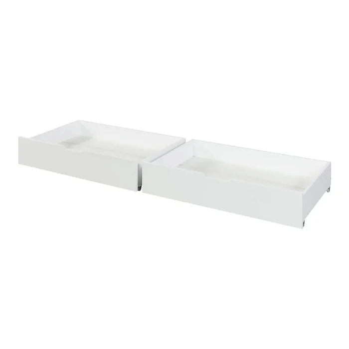 Set de 2 cajones debajo de la cama Ydre con ruedas 98x62x22cm – Blanco [en.casa]