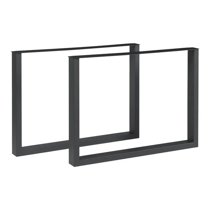 Set de 2 patas de mesa Makers 72×100 cm – Negro [en.casa]