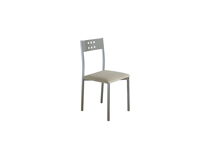 Set de 2 sillas de cocina – Polipiel Beige, 41x47x86 cm – XARA