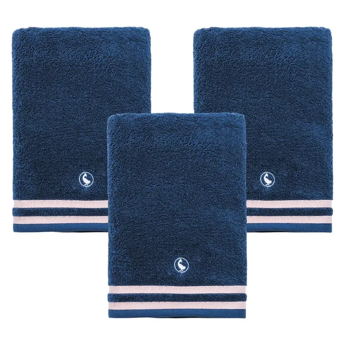 Set de 3 toallas de en azul marino 70x140cm Algodón 500GSM El Ganso