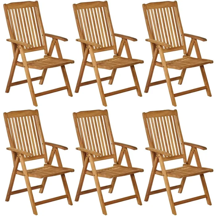 Set de 6 Sillas Bari de Madera de teca