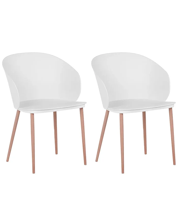 Set of 2 Dining Chairs BLAYKEE White