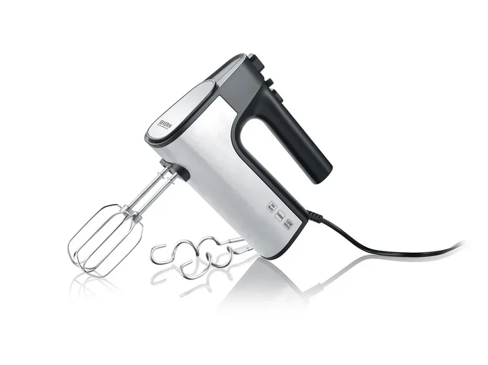 SEVERIN – Batidora Amasadora de mano de 500 W, regulador de potencia continuo, Color Negro mate/Acero inoxidable HM 3841