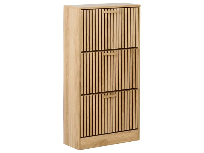 Shoe Storage Cabinet LYNWOOD Light Brown