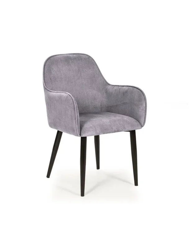 SILLA con brazos AUDE, PANA y metal negro