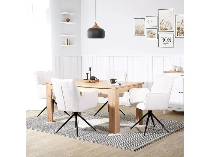 Silla de comedor 61×92,5×57,5 cm blanco