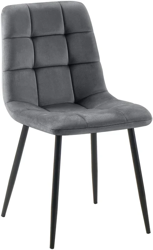 Silla de comedor Antibes tapizada en terciopelo
