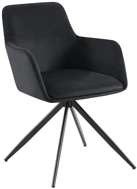 Silla de comedor Olema en terciopelo