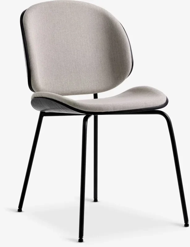 Silla de comedor TESTRUP arena claro/negro