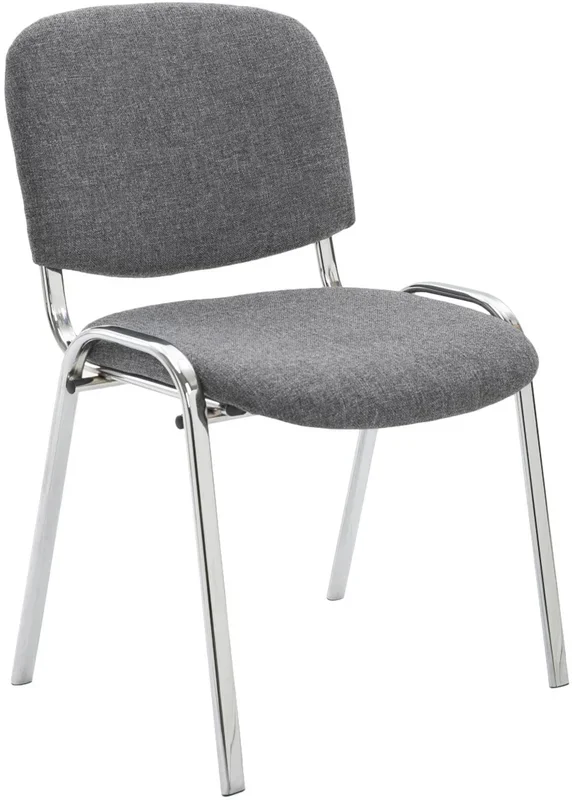 Silla De Conferencia Ken Chrom En Tela Gris