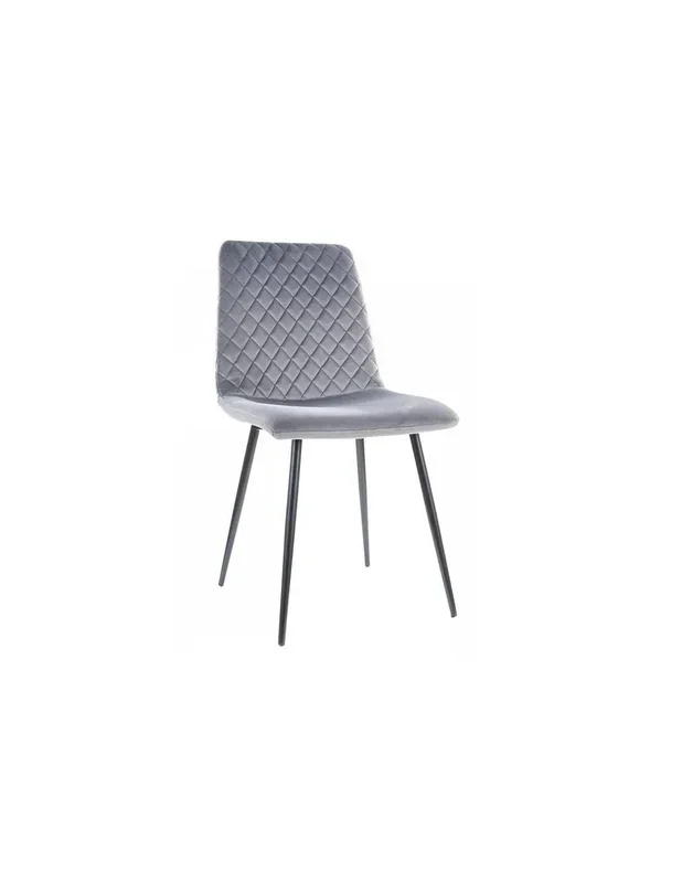 Silla de diseño LUCIA, patas metal, tapizado tejido velvet.