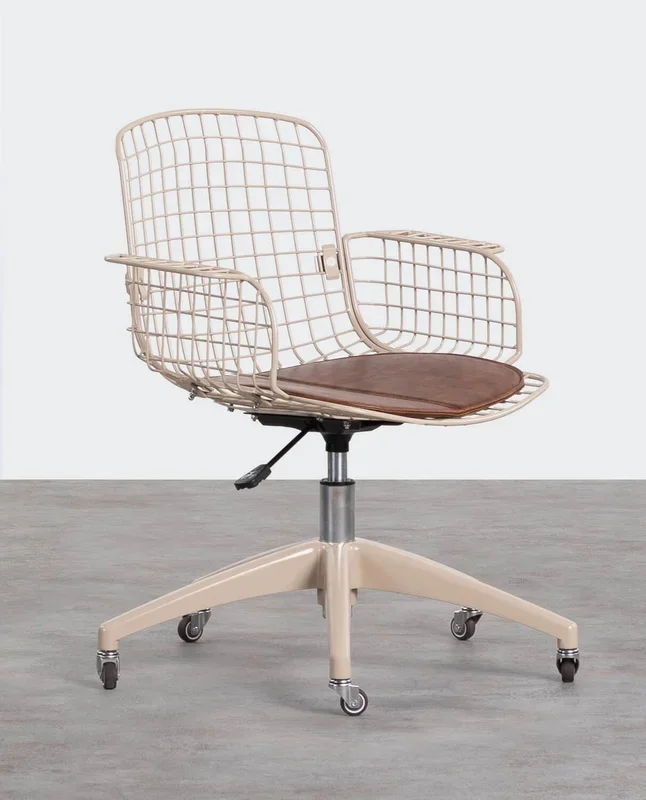 Silla de Escritorio Vintage Respaldo Alto Aras Marrón Arabia – The Masie