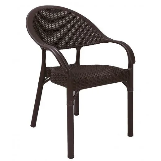 Silla de Exterior Torremolinos Marrón Chocolate, 59x55x84 cm