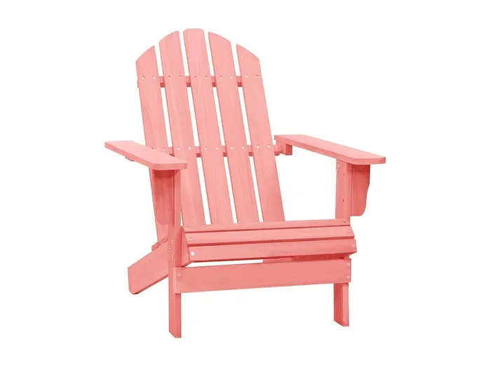 Silla de jardín Adirondack de madera maciza de abeto rosa