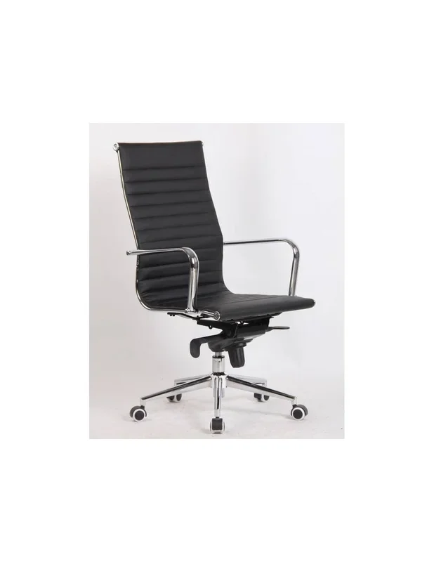 Silla de oficina Boris, basculante avanzado, respaldo alto, cuero sintético.