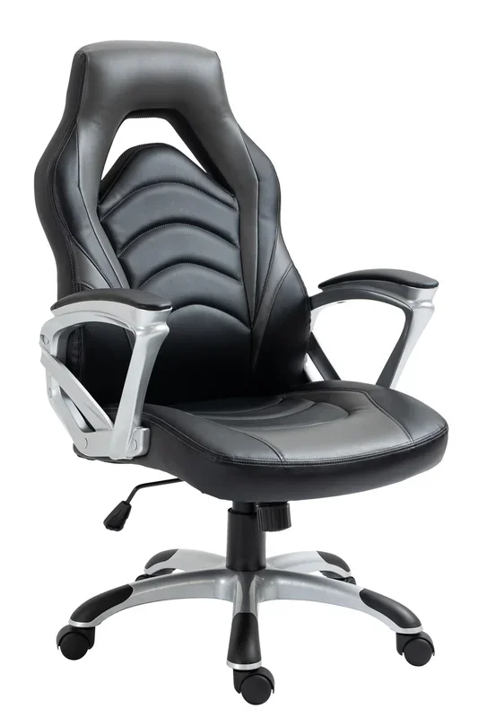 Silla de oficina Foxton en polipiel Negro/gris