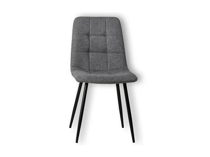 Silla de tela gris claro-negro 55 cm x 44 cm H. 81 cm 4 uds