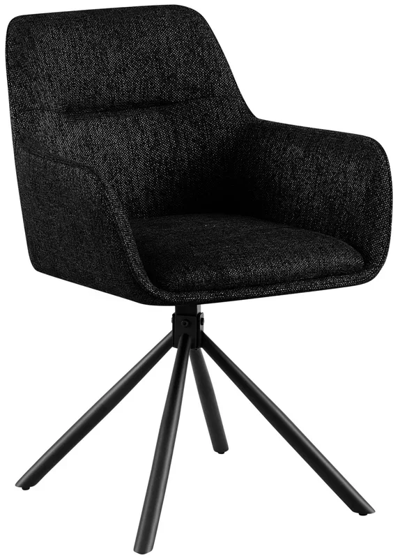 Silla de tela Tipton Negro