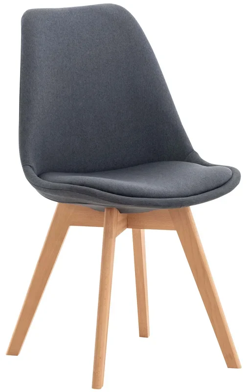 Silla Linares En Estilo Nórdico Gris oscuro Tela