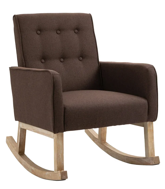 Silla mecedora Dream tapizada en tela