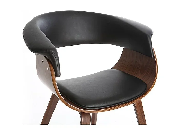 Silla nórdica negro y madera oscura OKTAV