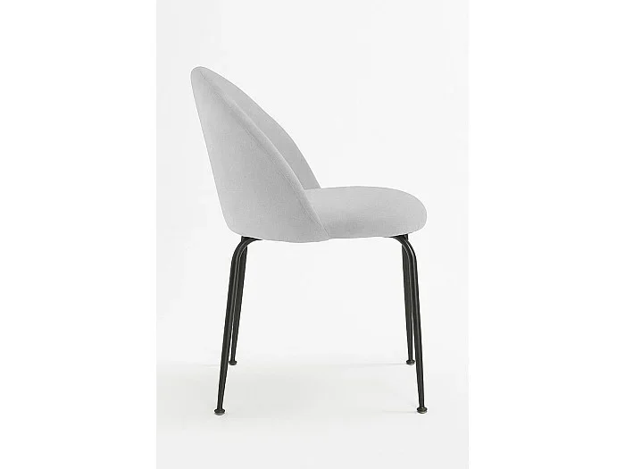 Sillas Comedor – Silla Black Dalnia Tela – Gris claro