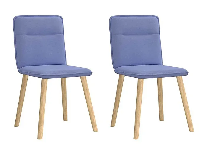 Sillas de comedor 2 unidades tela azul jeans