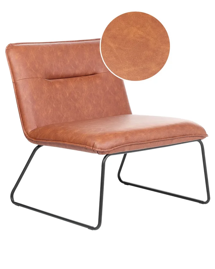 Sillón COTULLA Piel sintética Marrón