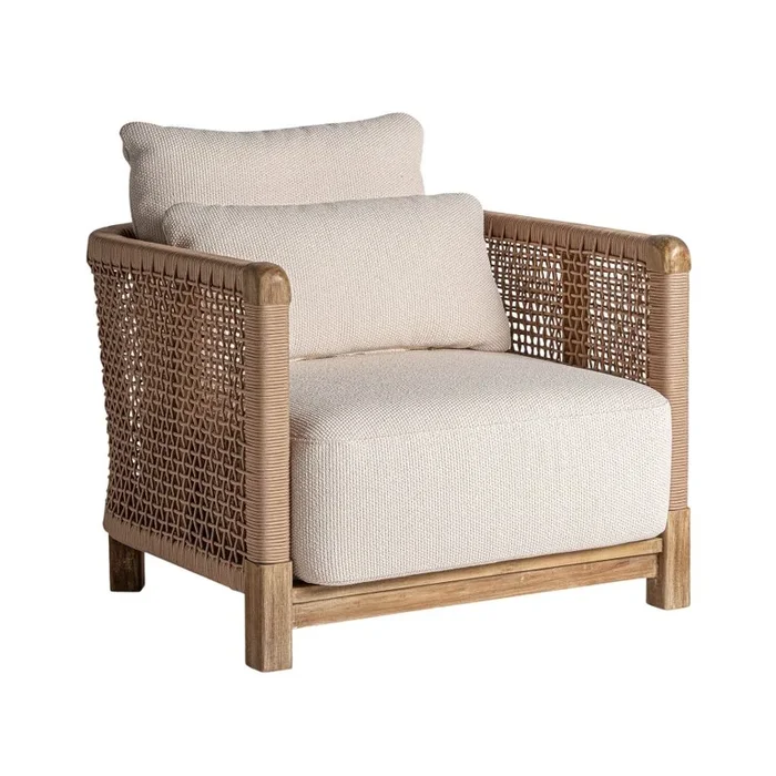 Sillón de Exterior Madera y Cuerda ‘Wolff’