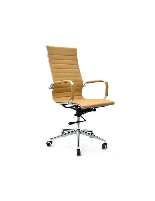 Sillón de oficina CARLOS, alto, gas, basculante profundo, similpiel marron
