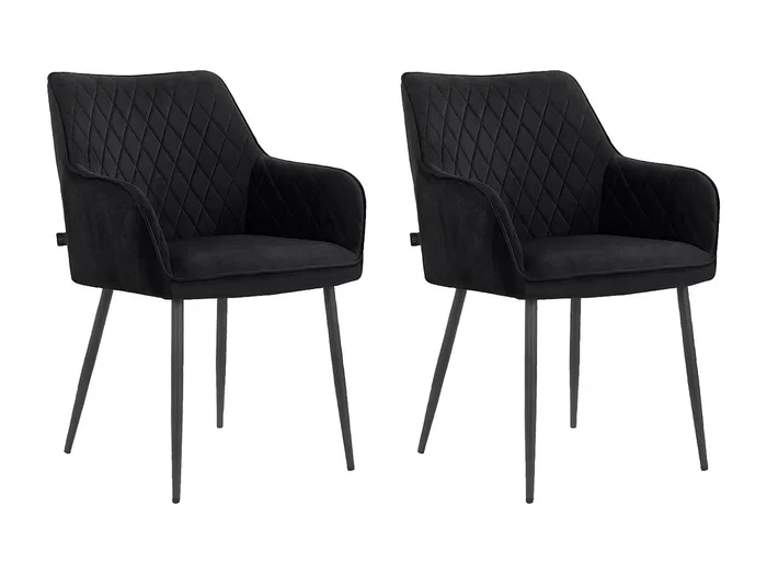 Sillón Elvira, paquete de 2, negro