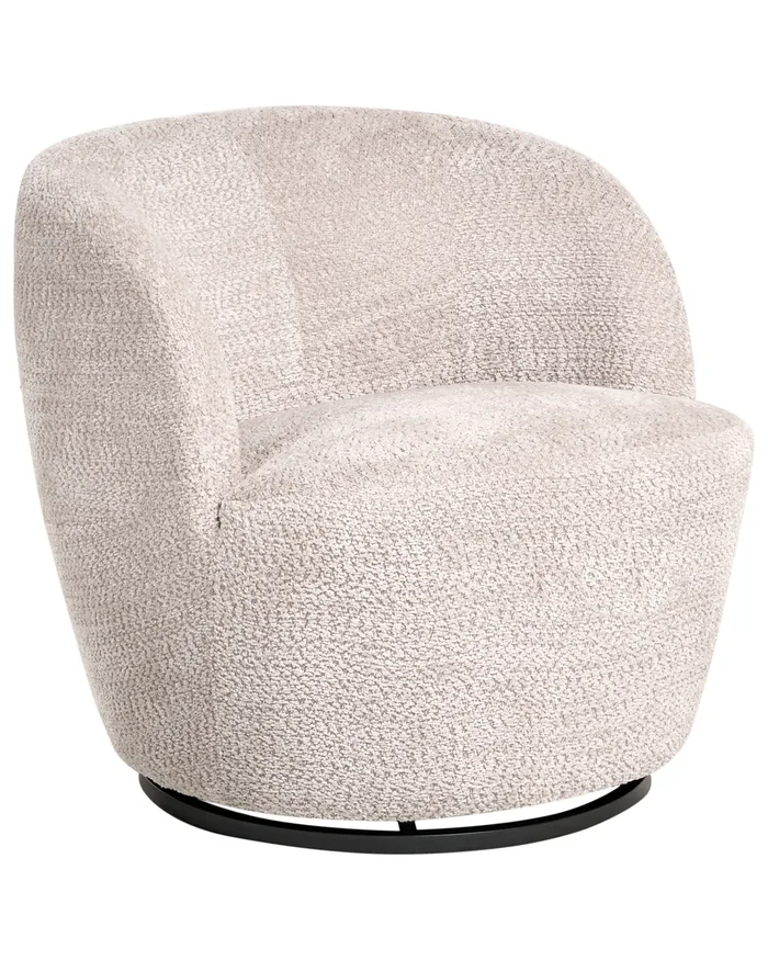 Sillón giratorio KUOLPA Chenilla Beige