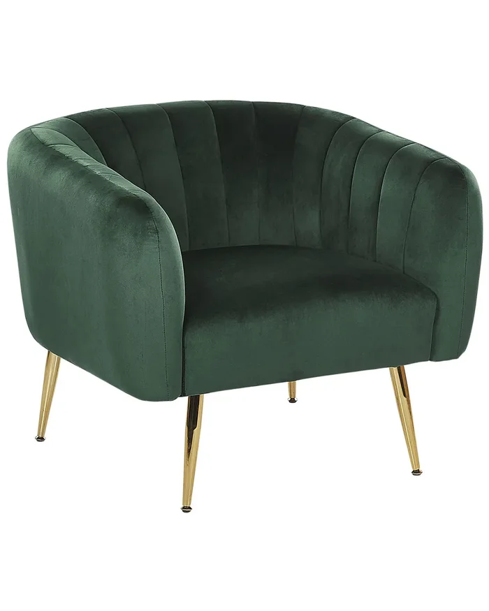Sillón LACONIA Terciopelo Verde oscuro