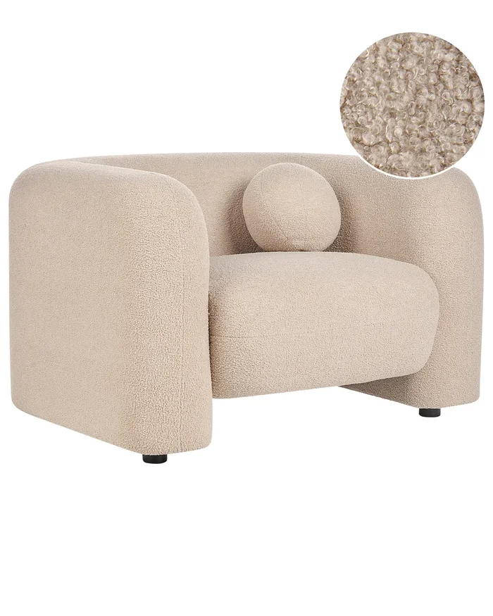 Sillón LEIREN Bouclé Beige