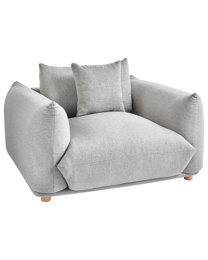 Sillón LUVOS Tela Gris claro