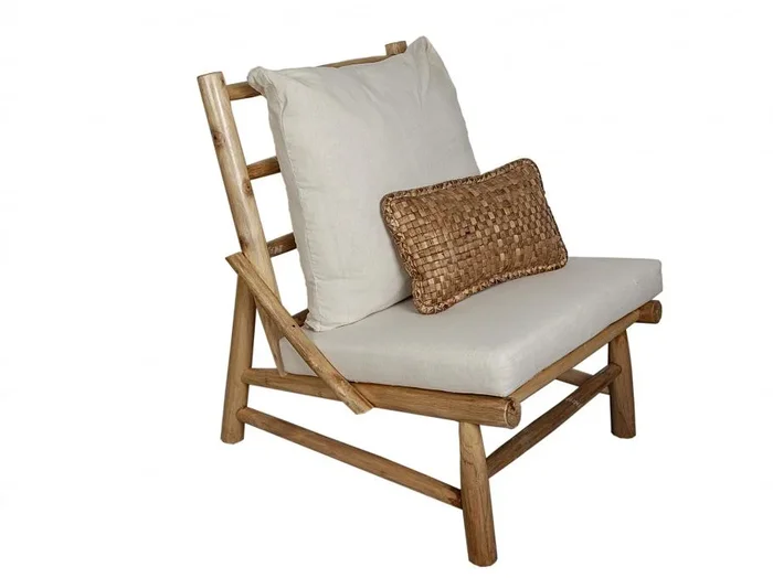 Sillon Madera Teka Con Cojines