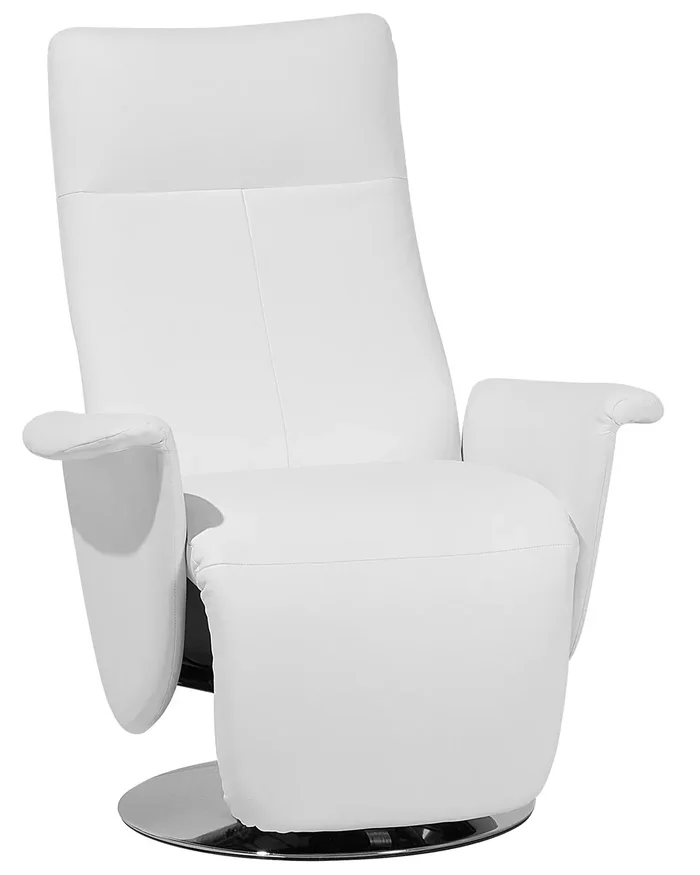 Sillón reclinable PRIME Con reposapiés Piel sintética Blanco