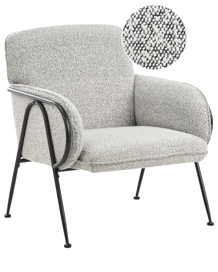 Sillón TRYSNES Tela Negro/Blanco
