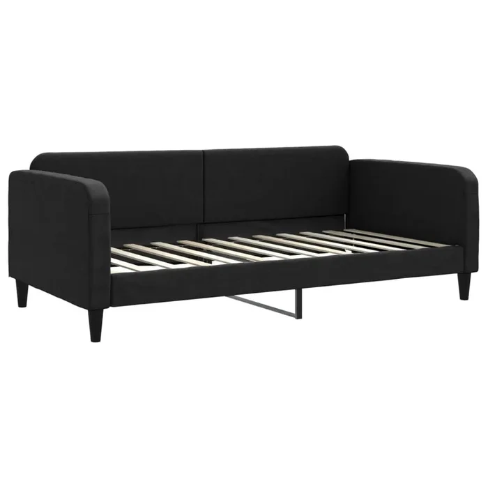 Sofá cama – Sofá convertible sin colchón tela negro 100×200 cm