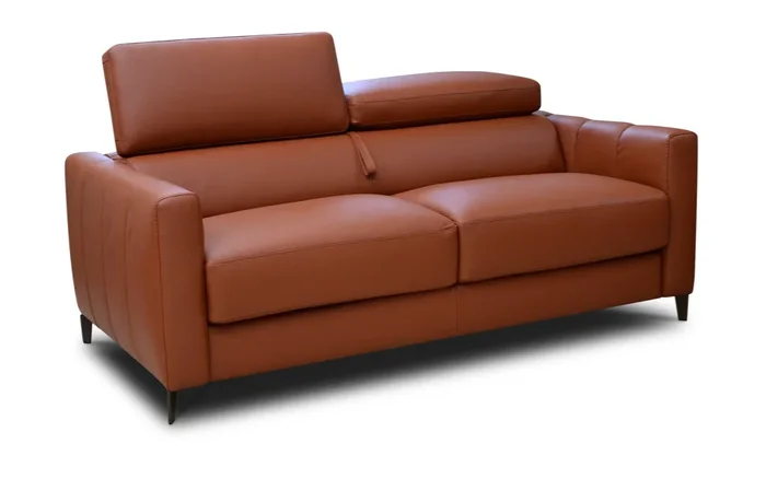 Sofá cama de diseño en piel modelo SHAFT