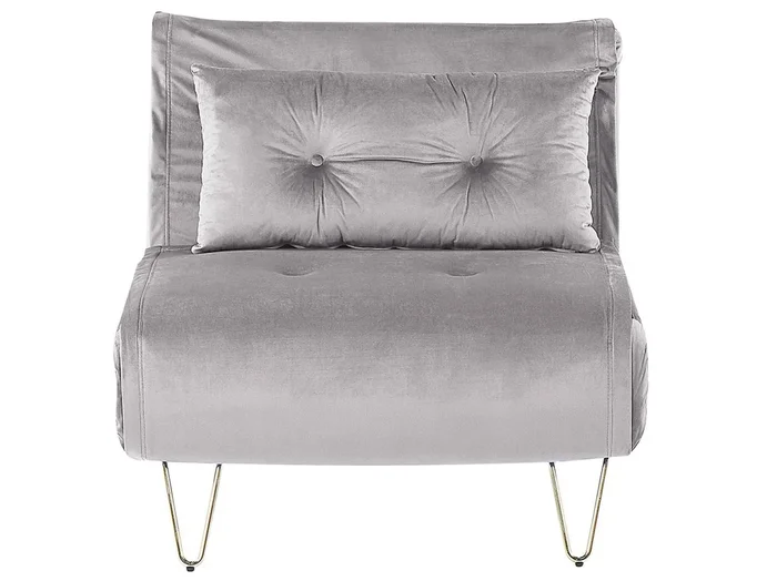 Sofá cama individual VESTFOLD Terciopelo Gris